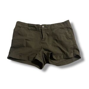 Bluenotes Women’s Y2K Dark Olive Green Cuffed Shorts Sz S